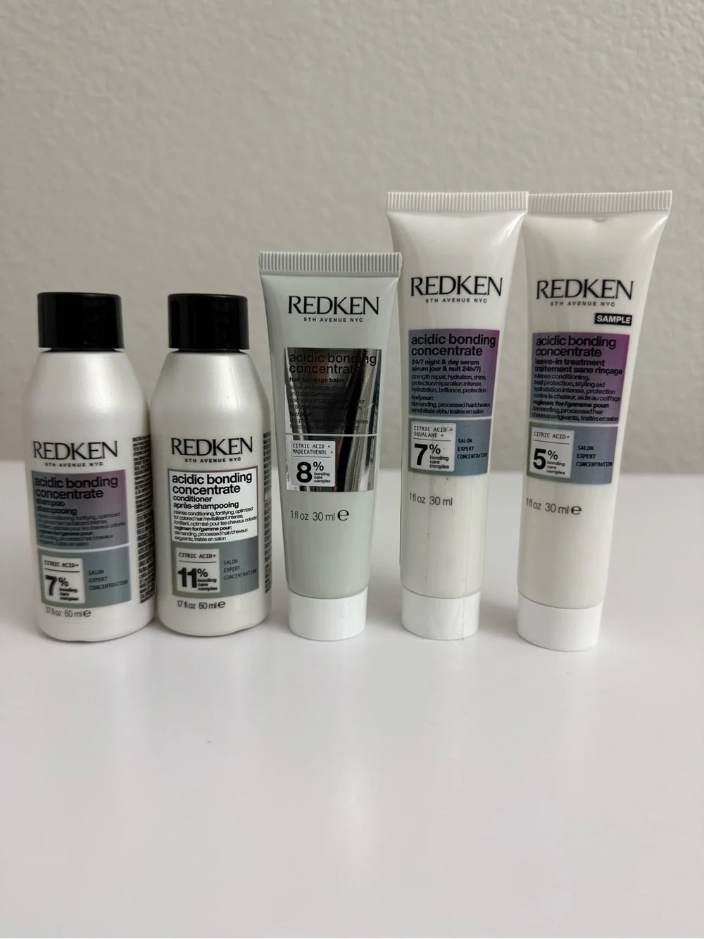 Redken acidic bonding concentrate set of 5 minis!